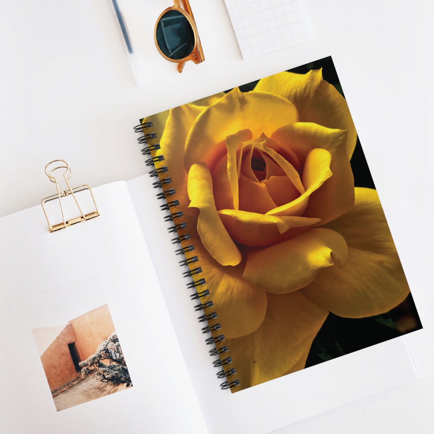 Yellow Rose Spiral Notebook