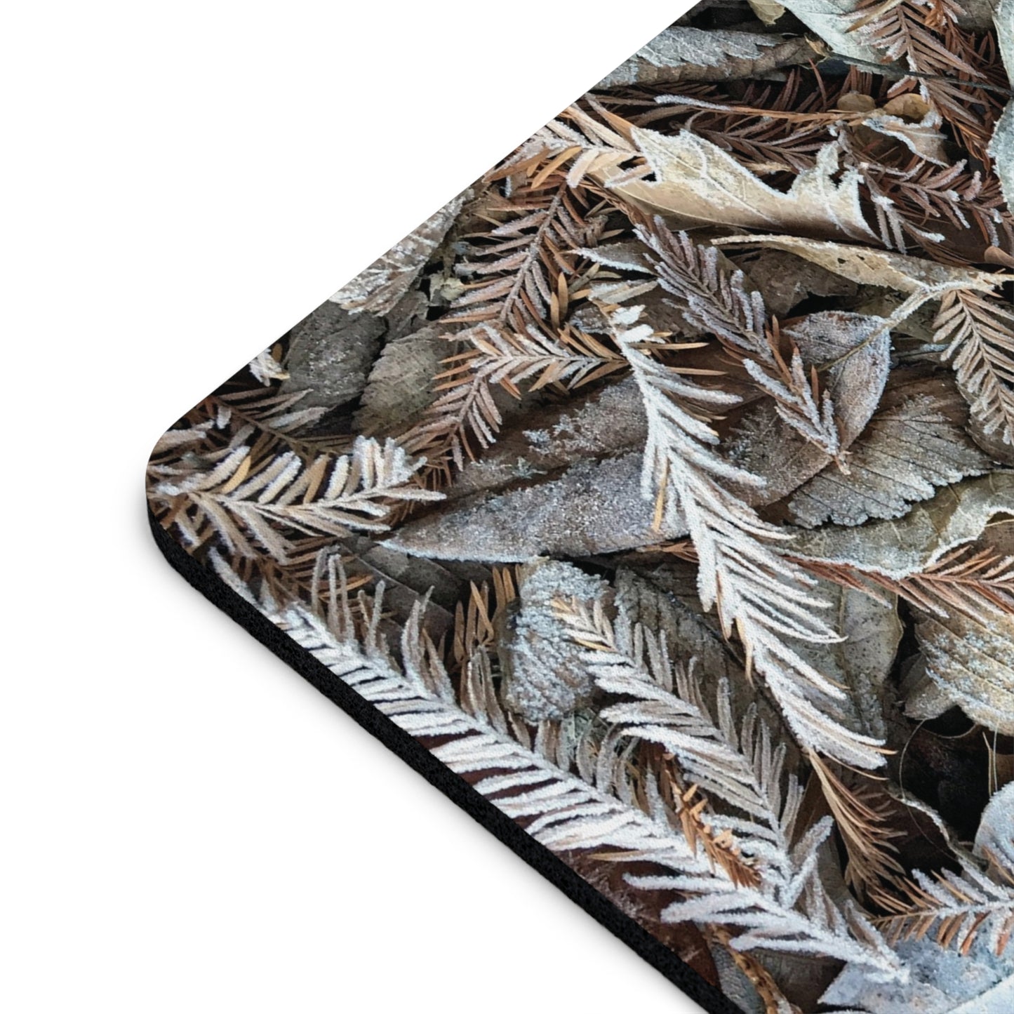 Frosty Leaves Mouse Pad
