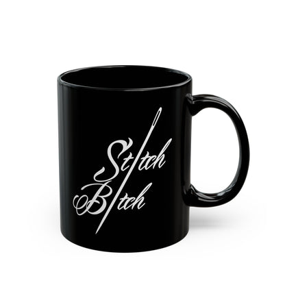 Stitch Bitch Black Mug (11oz, 15oz)