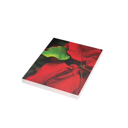 Poinsettia Blank Greeting Cards