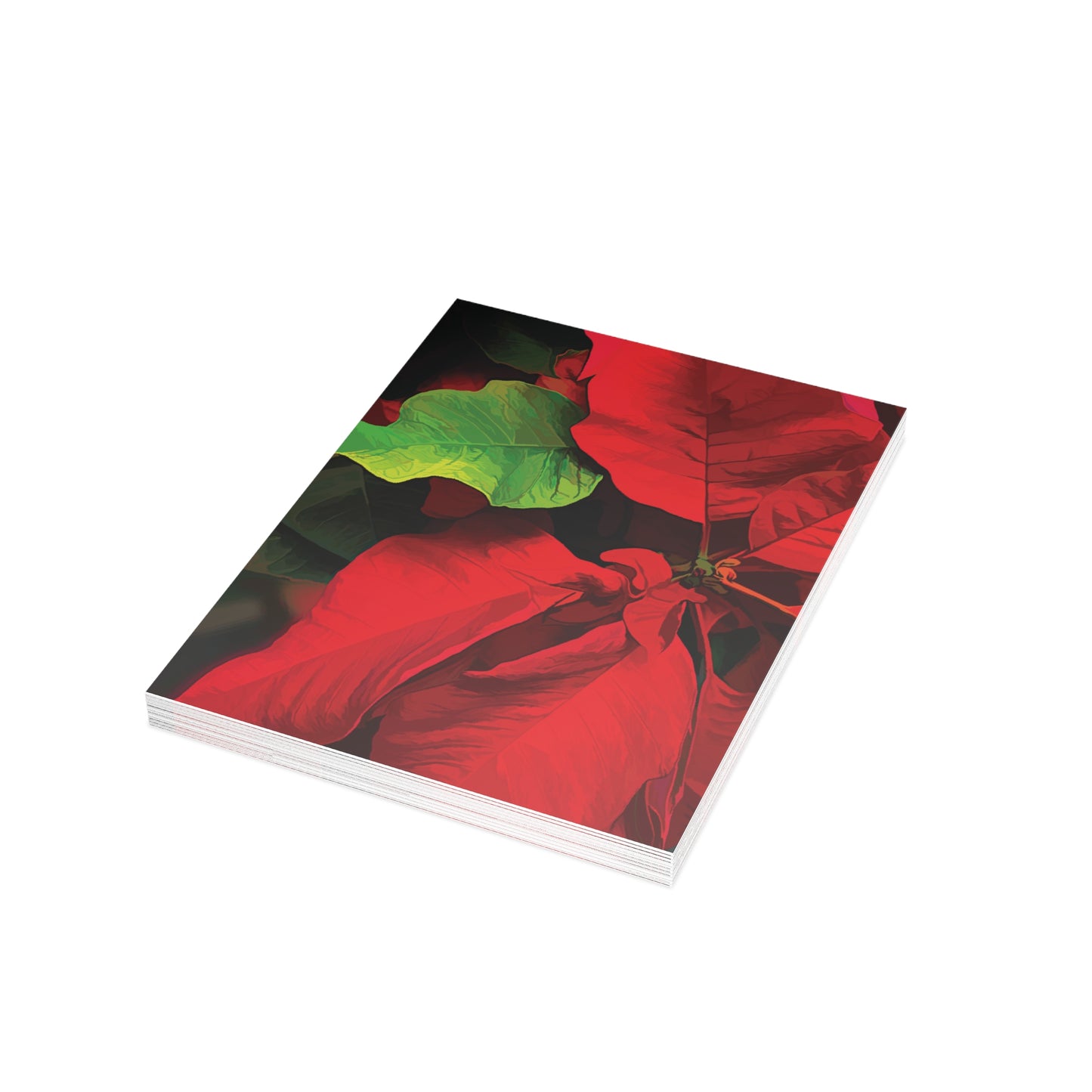 Poinsettia Blank Greeting Cards