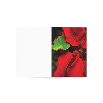 Poinsettia Blank Greeting Cards