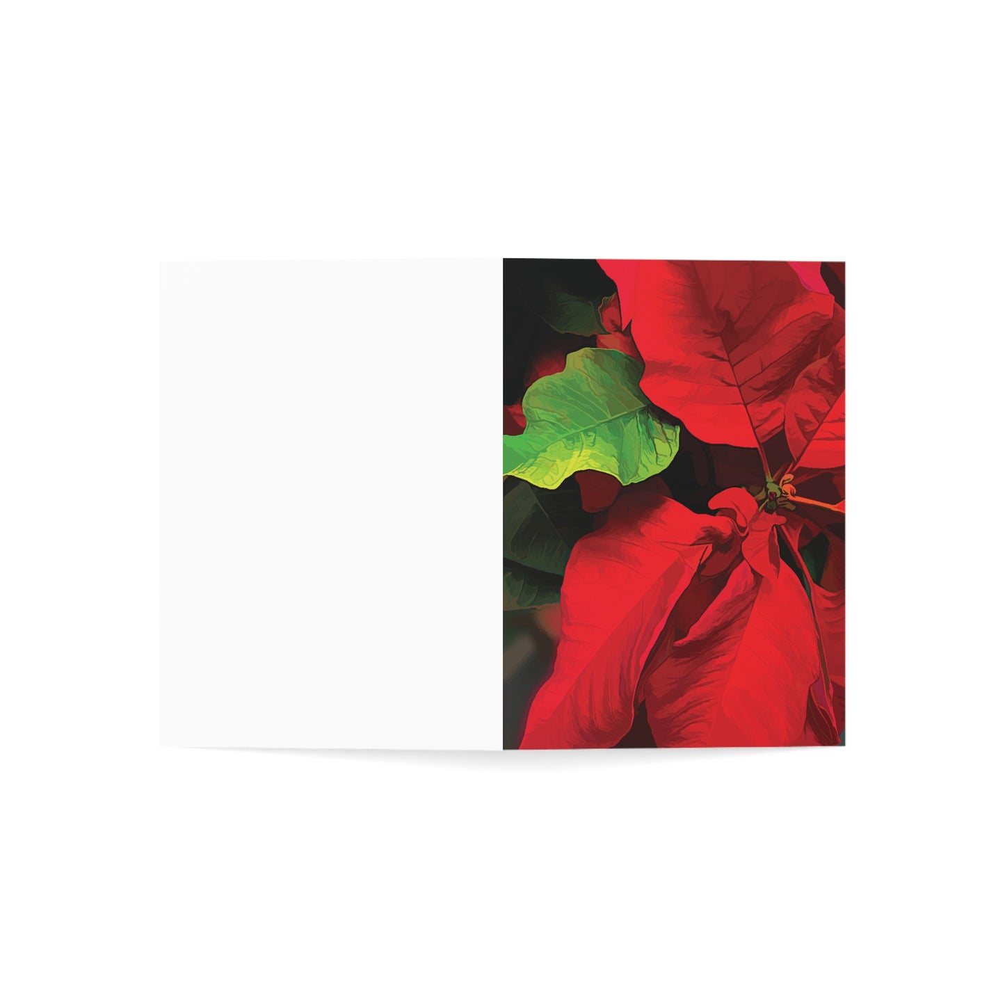Poinsettia Blank Greeting Cards