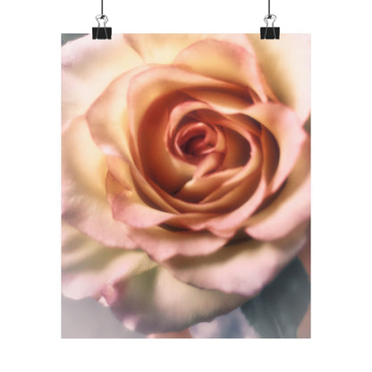 Romance Pink Rose Matte Posters