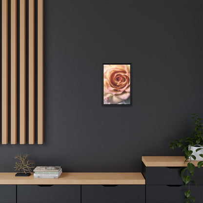 Romance Pink Rose Matte Framed Canvas