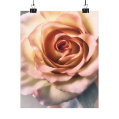Romance Pink Rose Matte Posters