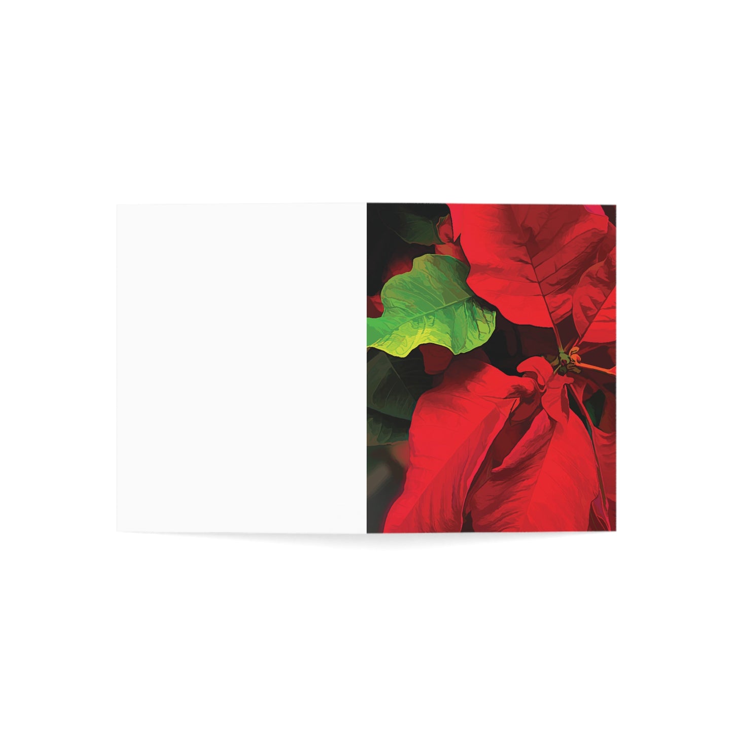 Poinsettia Blank Greeting Cards