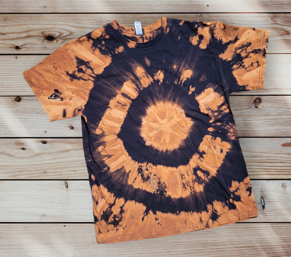 Camiseta negra de diseño Target con efecto tie-dye inverso para hombre, talla grande