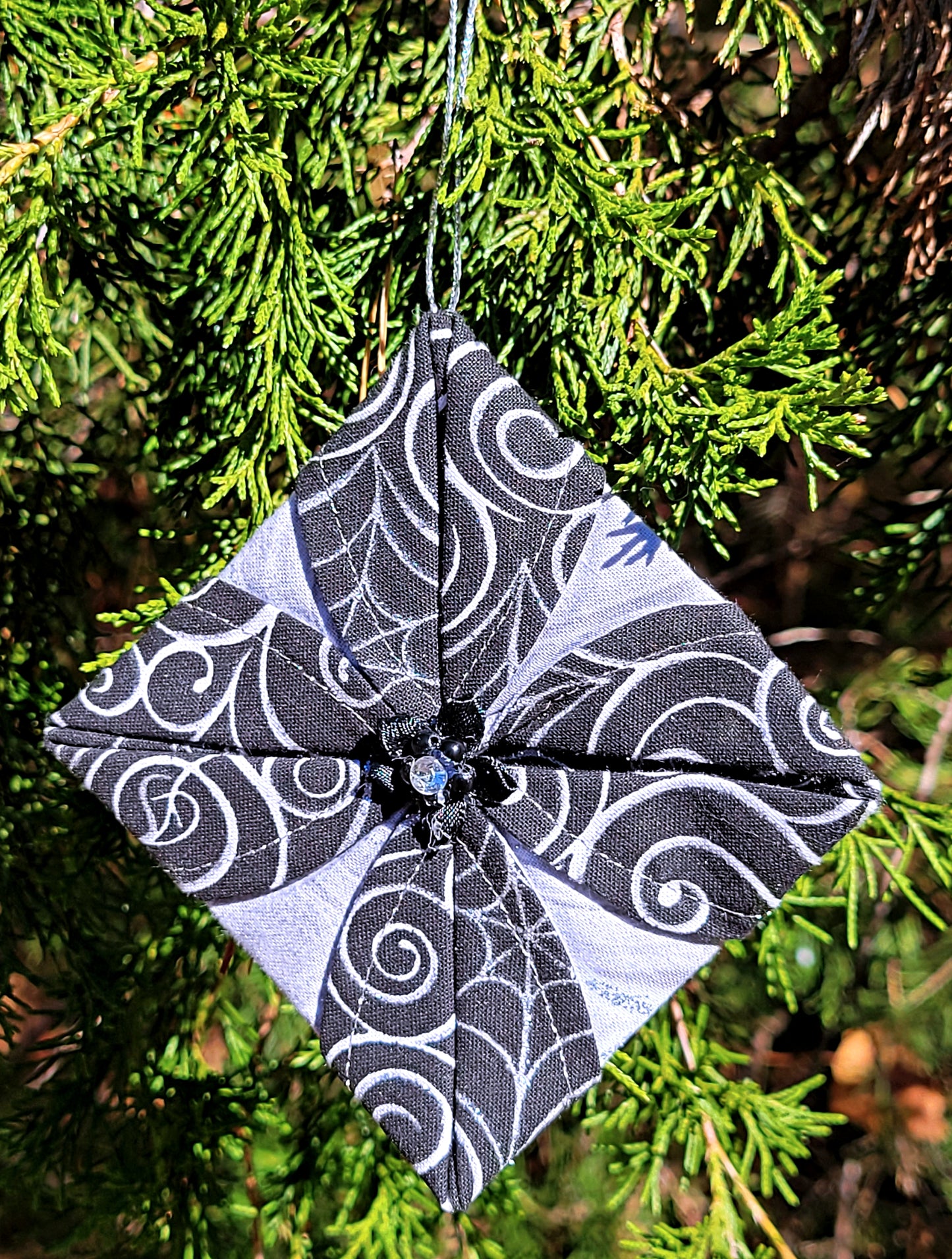 Black Fabric Christmas Ornaments