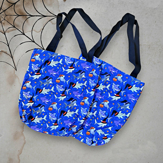 Kids Shark Halloween Tote Bag