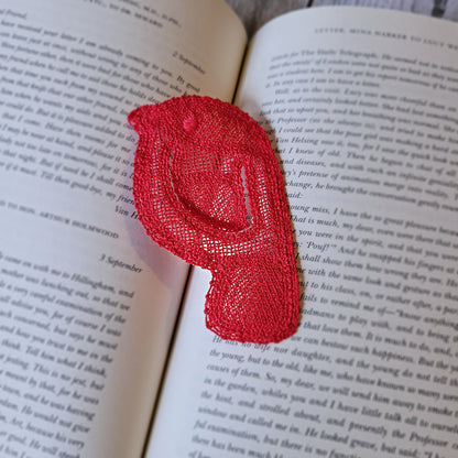 Marcapáginas de pájaro de encaje independiente