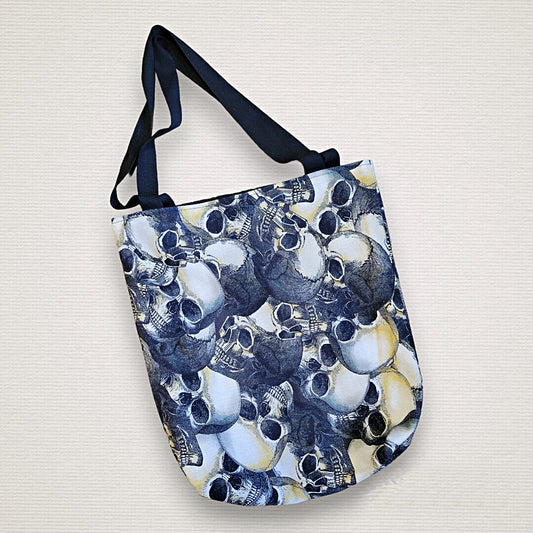 Canvas Skull Tote Bag