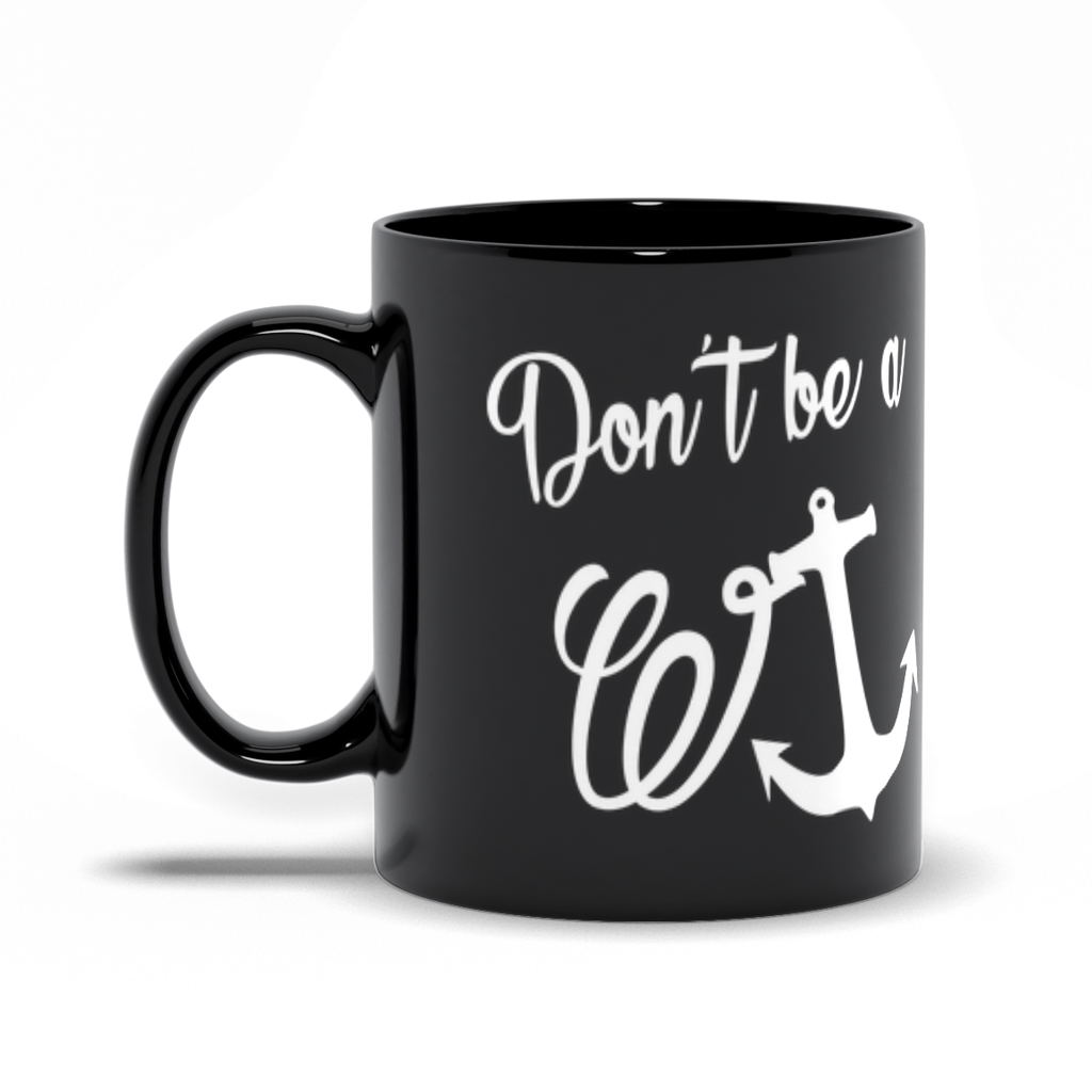 Don't be a Wanker Black Mugs