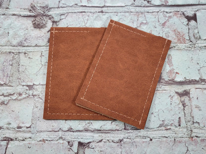 Tarjeteros minimalistas de ante sintético