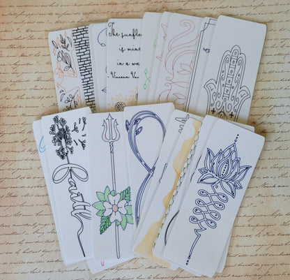 Marcapáginas de cartulina lisa