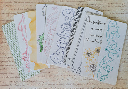 Marcapáginas de cartulina texturizada