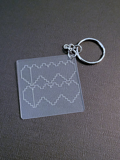 Llaveros acrílicos grabados con temática de videojuegos