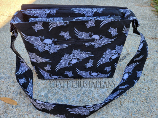 Winged Skulls Messenger Bag