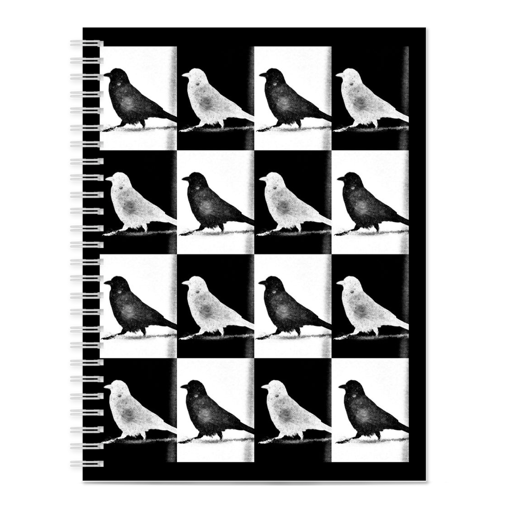 Checkerboard Crow Notebook