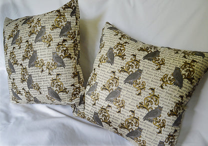 Cojín decorativo de Shakespeare y Macbeth, decoración de búhos, decoración de Halloween, decoración del hogar