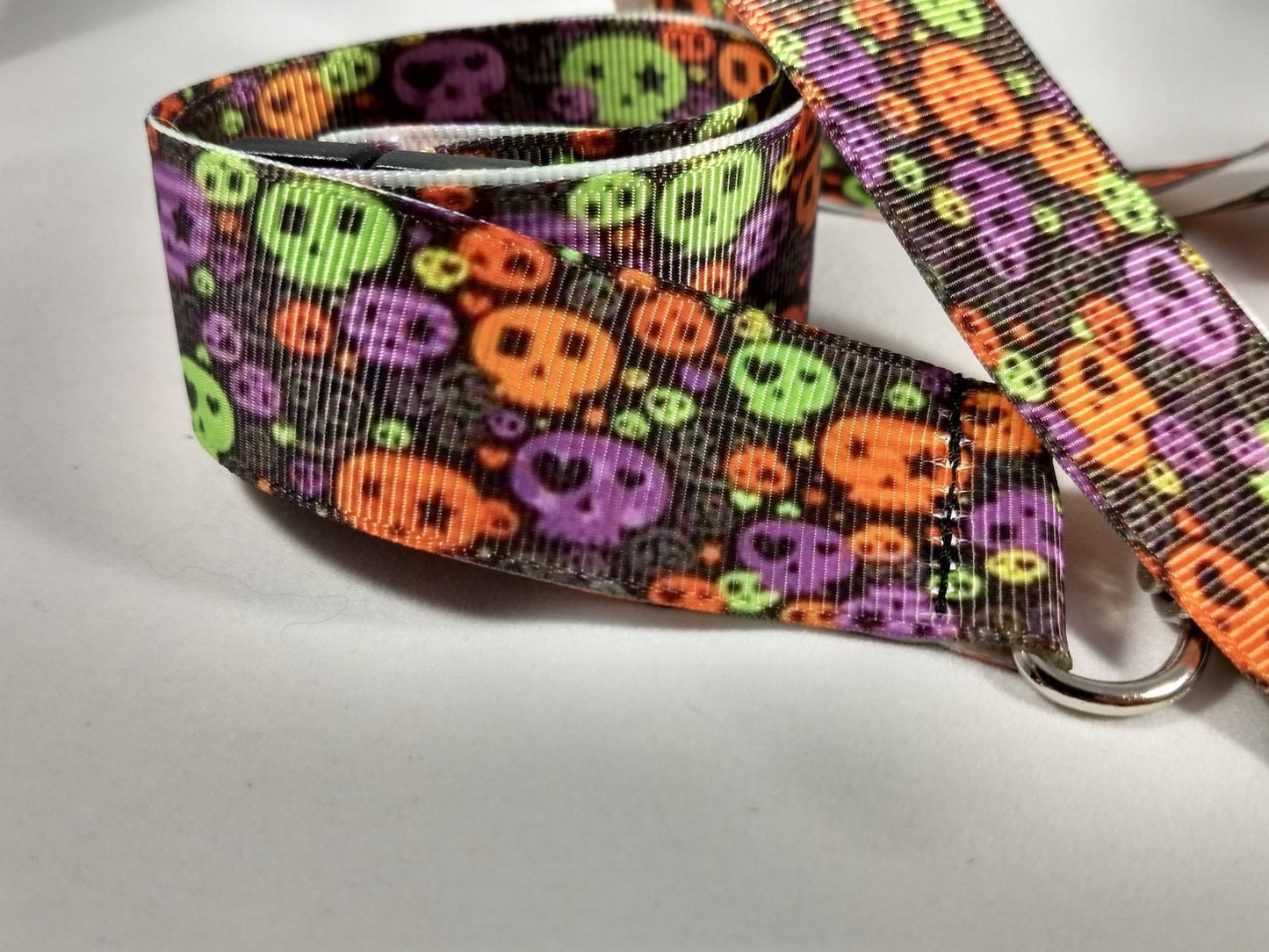 LAST ONE! Day of the Dead Neon Skull Lanyard