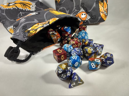 Bolsa de dados reversible con cordón pequeña de Jack Skellington