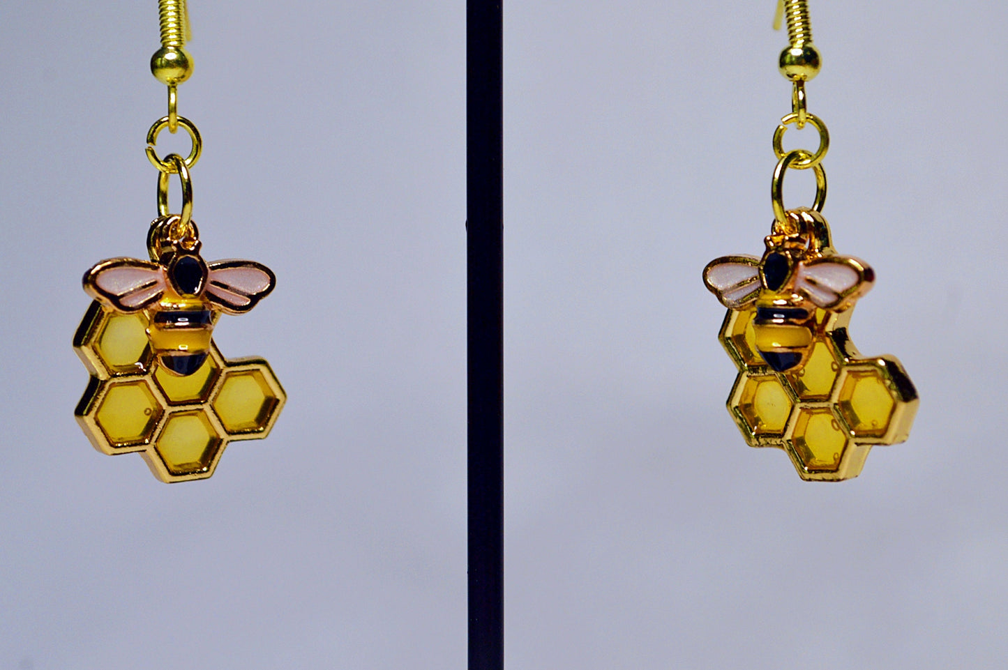 Honey Bee Charm Earrings