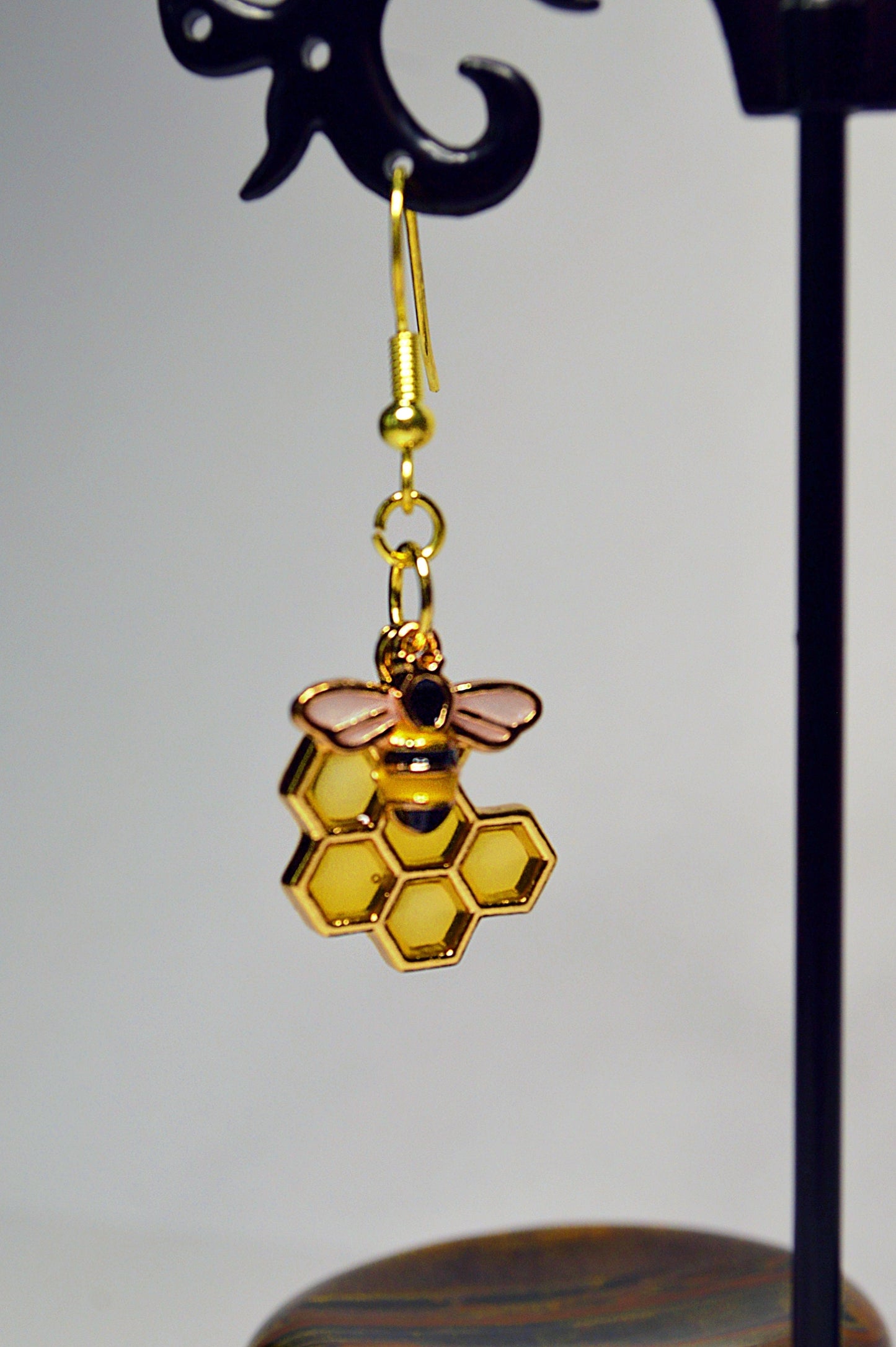 Honey Bee Charm Earrings