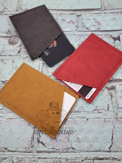 Tarjeteros minimalistas de ante sintético