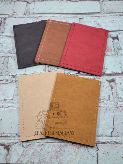 Tarjeteros minimalistas de ante sintético