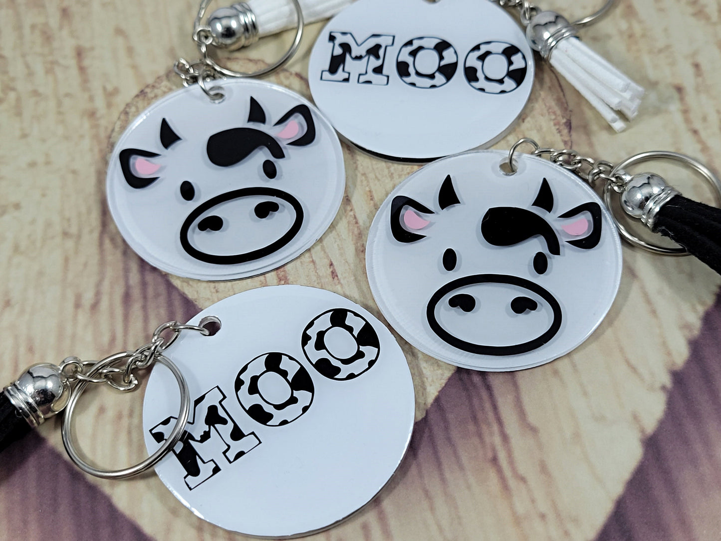 Cow Acrylic Keychain